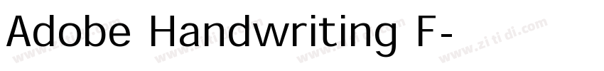 Adobe Handwriting F字体转换